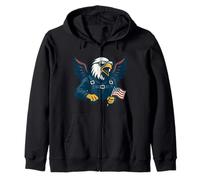 Freedom Eagle of Courage and Glory Zip Hoodie