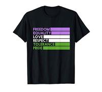 Freedom Equality Love LGBT Genderqueer T-Shirt