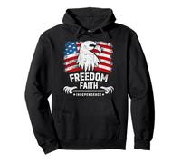 Freedom Faith Independence American flag proud eagle patriot Pullover Hoodie