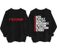 Freedom Faith Sweatshirt, Freedom Shirts For Women Man Black