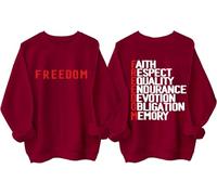 Freedom Faith Sweatshirt, Freedom Shirts For Women Man Claret