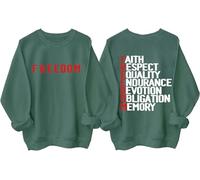Freedom Faith Sweatshirt, Freedom Shirts For Women Man Green