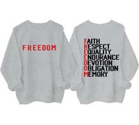 Freedom Faith Sweatshirt, Freedom Shirts For Women Man Grey