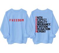 Freedom Faith Sweatshirt, Freedom Shirts For Women Man Sky Blue