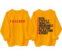 Freedom Faith Sweatshirt, Freedom Shirts For Women Man Yellow