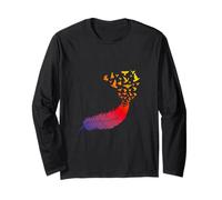Freedom Feather Birds Flight Gradient Art Design Long Sleeve T-Shirt