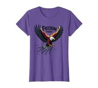 Freedom First Patriotic T-Shirt, Women, Purple Heather, 3XL