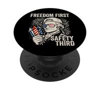 Freedom First Safety Third Alexander Hamilton 4th Of July PopSockets Adhesive PopGrip