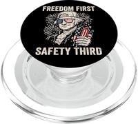 Freedom First Safety Third George Washington 4th Of July PopSockets PopGrip for MagSafe