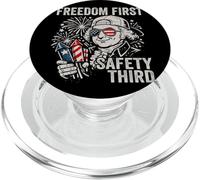 Freedom First Safety Third John Adams Funny 4th Of July PopSockets PopGrip for MagSafe