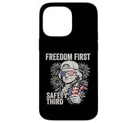 Freedom First Safety Third Thomas Jefferson Funny July 4th Case for iPhone 14 Pro Max