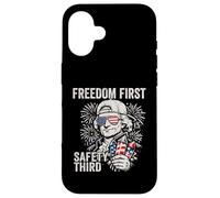 Freedom First Safety Third Thomas Jefferson Funny July 4th Case for iPhone 16