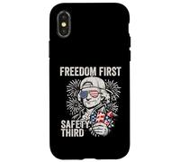 Freedom First Safety Third Thomas Jefferson Funny July 4th Case for iPhone X/XS