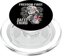Freedom First Safety Third Thomas Jefferson Funny July 4th PopSockets PopGrip for MagSafe