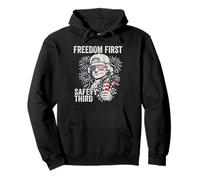 Freedom First Safety Third Thomas Jefferson Funny July 4th Pullover Hoodie