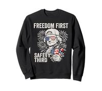 Freedom First Safety Third Thomas Jefferson Funny July 4th Sweatshirt