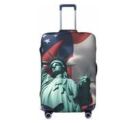 Freedom Flag Print Universal Travel Luggage Cover, Black, X-large