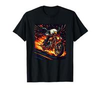Freedom Flames with this Cool Eagle Motorcycle Costume T-Shirt