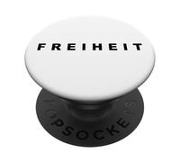FREEDOM - FREIHEIT Minimal Black Text Conservative (German) PopSockets Adhesive PopGrip