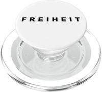 FREEDOM - FREIHEIT Minimal Black Text Conservative (German) PopSockets PopGrip for MagSafe