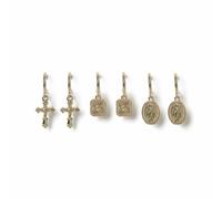 Freedom Gold Charm Pack Of 3 Drop Earrings