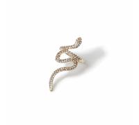 Freedom Gold Crystal Snake Ring - L