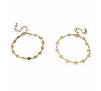 Freedom Gold Heart & Star Link Bracelets