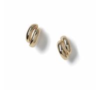 Freedom Gold Oversized Double Row Stud Earrings
