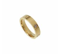 Freedom Gold-tone Stainless Steel Heart Ring Small