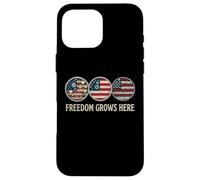 Freedom Grows Here Petri Dish Laboratory Tech Humor Case for iPhone 16 Pro Max