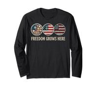 Freedom Grows Here Petri Dish Laboratory Tech Humor Long Sleeve T-Shirt