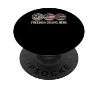 Freedom Grows Here Petri Dish Laboratory Tech Humor PopSockets Adhesive PopGrip