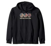 Freedom Grows Here Petri Dish Laboratory Tech Humor Zip Hoodie