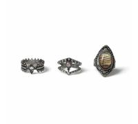 Freedom Gunmetal 3 Pack Rings - L