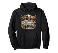 Freedom Has A Veterans Voice Est 1776 Eagle Patriot USA Flag Pullover Hoodie