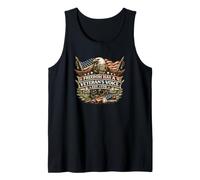 Freedom Has A Veterans Voice Est 1776 Eagle Patriot USA Flag Tank Top