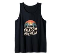 Freedom Has Four Wheels Camper Van Mountain Trip Tank Top
