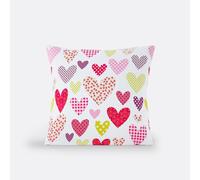 Freedom Heart Child's Heart Print Cotton Pillowcase Pink/Green/White