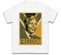 Freedom Hope Nelson Mandela T Shirt, Independence Day T Shirt, National Day T Shirt Freedom Fighters t Shirt White