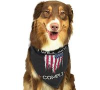 Freedom I WillComply No Mandates Spring Dog Bandanas Boy Bulk Puppy Kerchief Adjustable Soft Triangle Bibs Accessories for Small Medium Large Puppy Cats