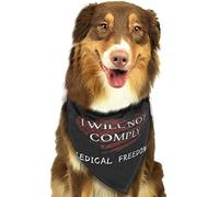 Freedom I WillComply No Mandates Spring Dog Bandanas Girl Bulk Puppy Kerchief Adjustable Soft Triangle Bibs Accessories for Small Medium Large Dogs Cats