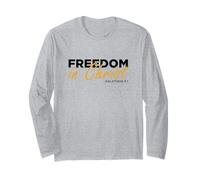 Freedom in Christ Galatians 5:1 Christian Believers Faithful Long Sleeve T-Shirt