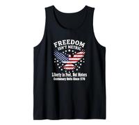 Freedom in Feet Not Meters 1776 American Liberty Tank Top