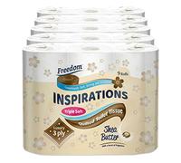 (Shea Butter) Freedom Inspirations Luxury 3Ply Toilet Roll - 45 Quilted Shea Butter Triple Soft and Scented Hygiene Bulk White Toilet Tissue and Loo Rolls