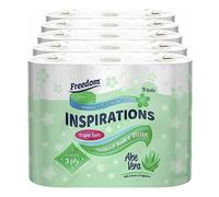 Freedom Inspirations Quilted 3 Ply Scented Toilet Paper 45 Rolls (Aloe Vera)