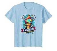 Freedom is My Favorite Flavor T-Shirt, Kids, Baby Blue, 8 Years