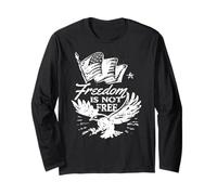 Freedom is Not Free Patriotic Eagle Flag Long Sleeve T-Shirt