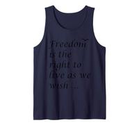 Freedom is The Right to Live As We Wish Quote Epictetus Tank Top