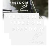 Freedom is Worth Fighting Charlie Kirk Merch Merchandise True American Hero Car Bumper Stickers Decals Decor, I Am We are Charlie Kirk Now, Silenced Not Forgotten in Loving Memory 7.8'' (3pcs)