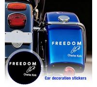 Freedom Is Worth Fighting Charlie Kirk Merch Merchandise True American Hero Car Bumper Stickers Decals Decor, I Am We Are Charlie Kirk Now, Silenced Not Forgotten In Loving Memory Truck 6 Inch
